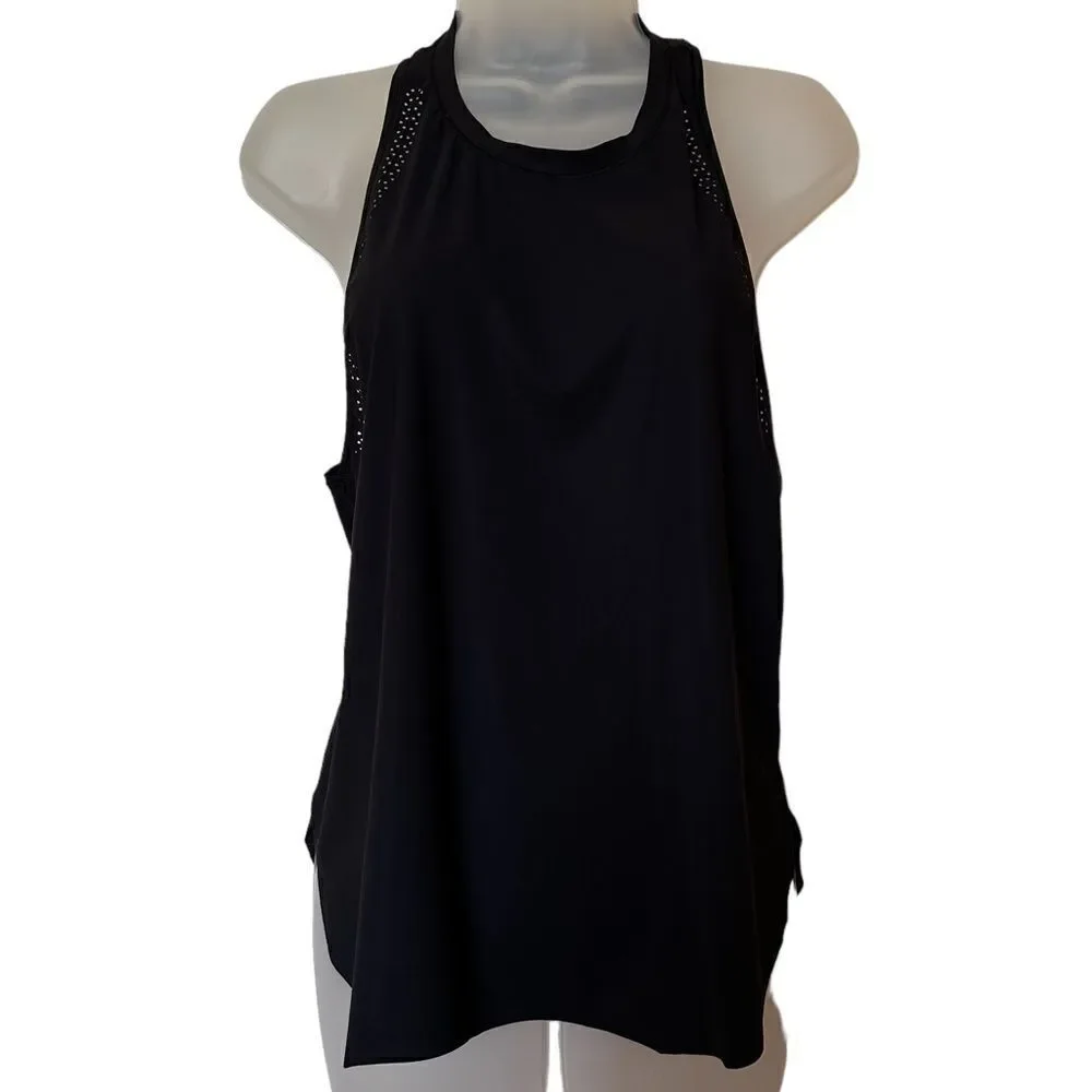Lululemon Seamless Razor Back Black Flowy Fitted Tank Top Workout Shirt